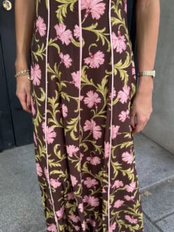 Vestido Floral Chocolate y Rosa - Imagen 4