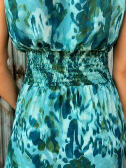 Vestido Halter Acuarela Turquesa - Imagen 4