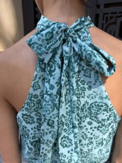 Top Halter Estampado Verde Agua - Imagen 4
