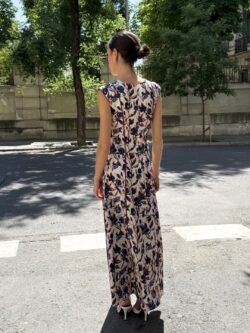 Vestido Largo Floral Lirio Azul - Imagen 5
