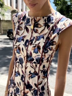 Vestido Largo Floral Lirio Azul - Imagen 3