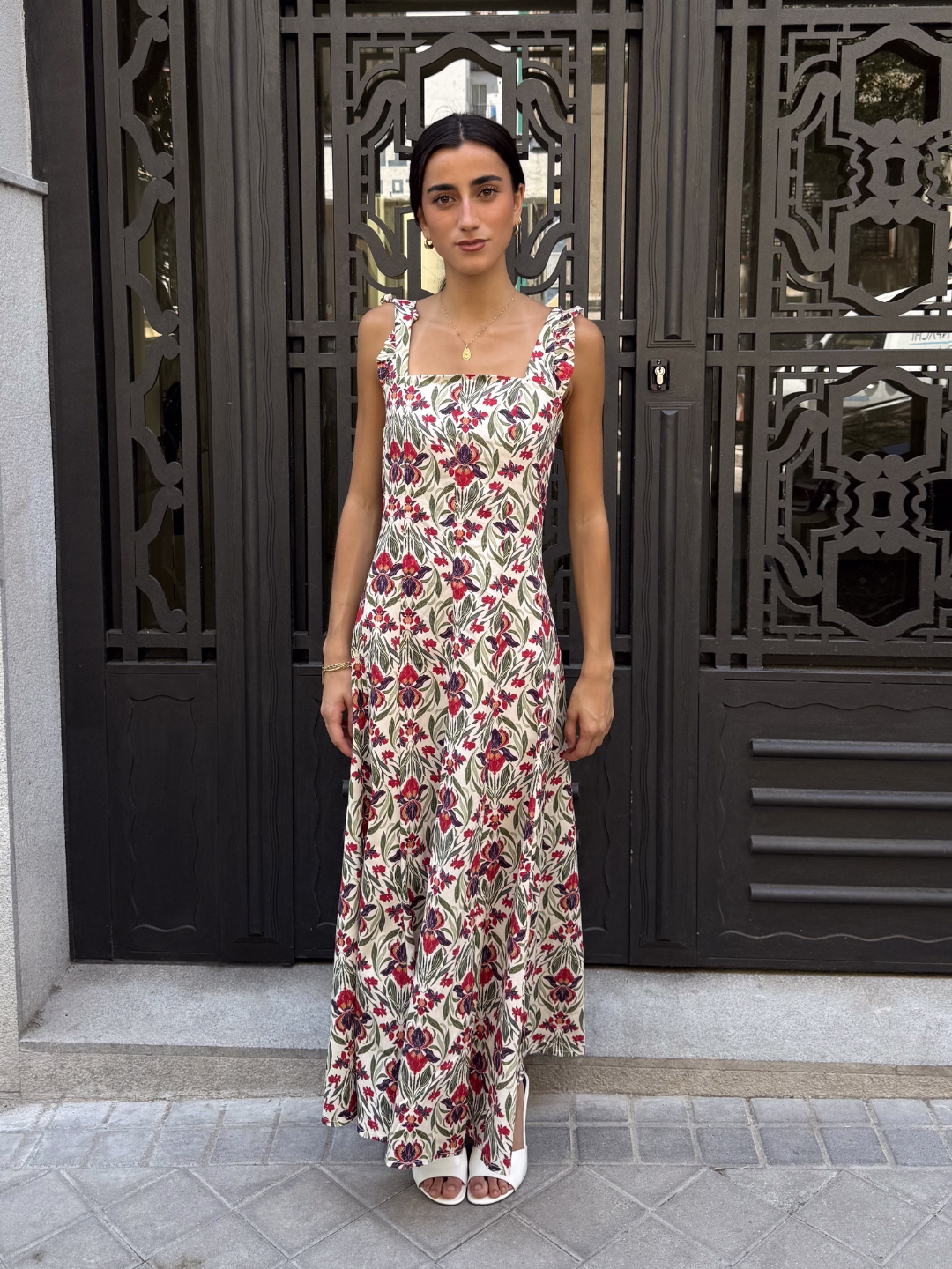 Vestido Largo Floral Lirio Buganvilla
