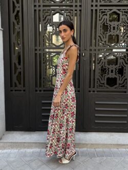Vestido Largo Floral Lirio Buganvilla - Imagen 5