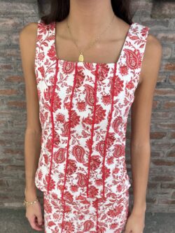 Top Floral Paisley Coral - Imagen 2