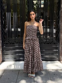 Vestido Simulado Dos Piezas Topo