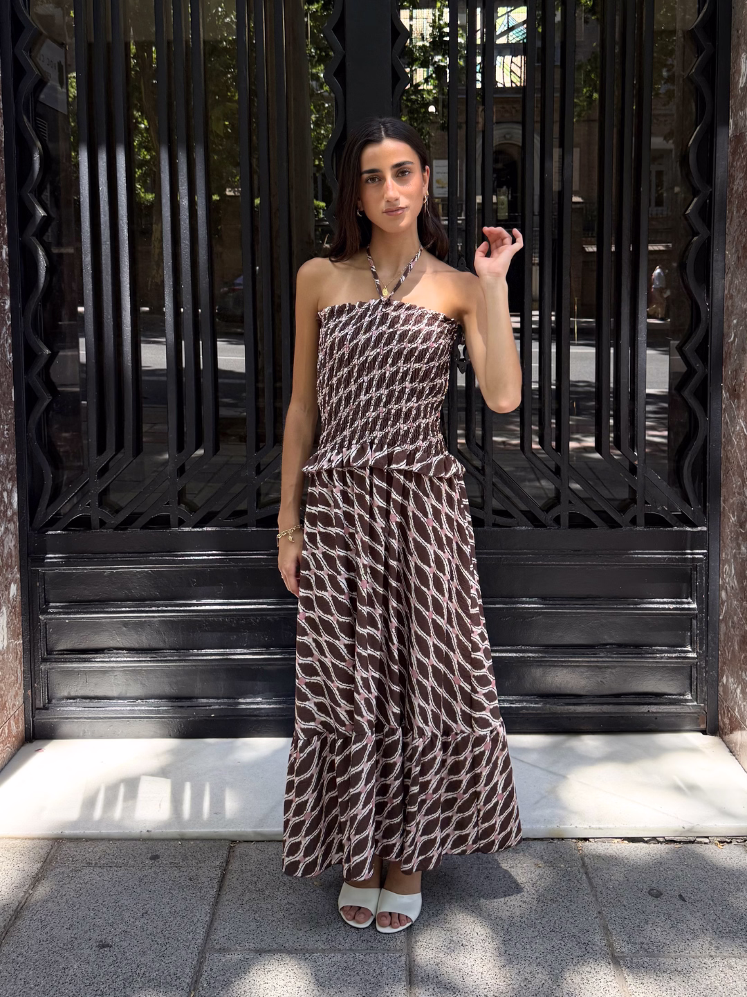 Vestido Simulado Dos Piezas Topo