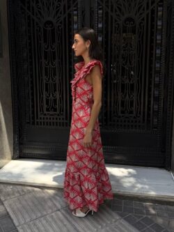 Vestido Largo Palmera Coral - Imagen 4