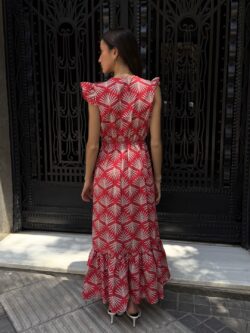 Vestido Largo Palmera Coral - Imagen 6