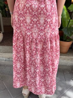 Vestido Midi Damasco Rosa - Imagen 6