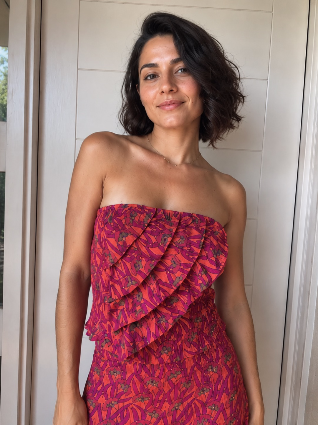 Top Estampado Ginkgo Coral
