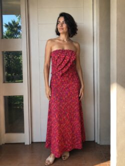 Falda Estampada Ginkgo Coral