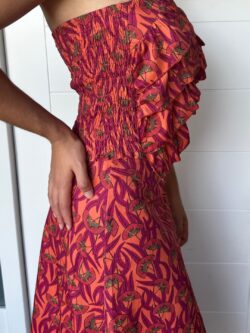 Falda Estampada Ginkgo Coral - Imagen 3