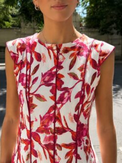 Vestido Midi Floral Lirio Fucsia - Imagen 2