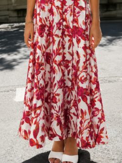 Vestido Midi Floral Lirio Fucsia - Imagen 4