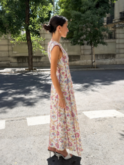 Vestido Midi Floral Lirio Beige - Imagen 3