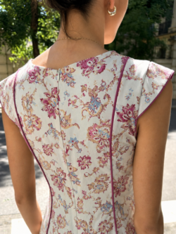 Vestido Midi Floral Lirio Beige - Imagen 4