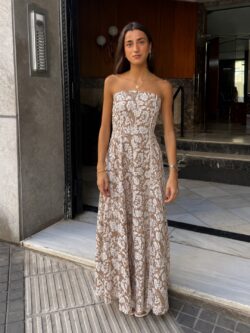 Vestido Verona Floral Beige