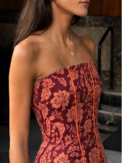 Vestido Verona Floral Granate - Imagen 3