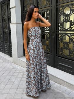 Vestido Verona Floral Celeste - Imagen 6