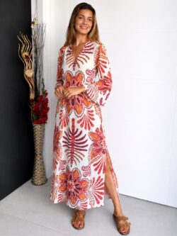  Vestido Midi Kafka Coral