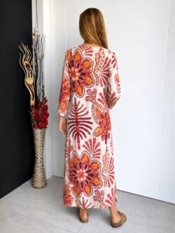 Vestido Midi Kafka Coral - Imagen 3