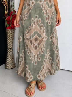 Vestido Atlas Seda Fría Verde - Imagen 3