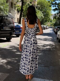 Vestido Floral Granada Azul - Imagen 6