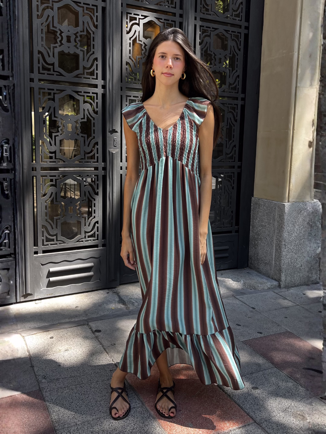 Vestido Nara Rayas Menta