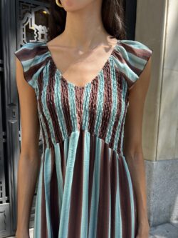 Vestido Nara Rayas Menta - Imagen 2