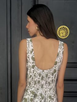 Vestido Floral Granada Verde - Imagen 4