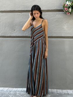 Vestido Rayas Capri Chocolate - Imagen 5