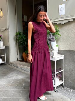 Vestido Largo Odisea Burdeos - Imagen 3