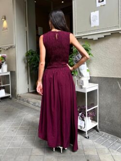 Vestido Largo Odisea Burdeos - Imagen 4