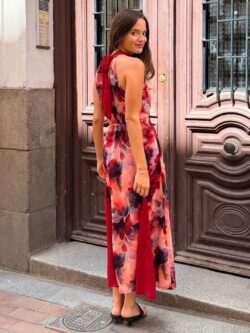 Vestido Halter de Gasa Terracota - Imagen 5