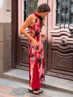 Vestido Halter de Gasa Terracota - Imagen 3