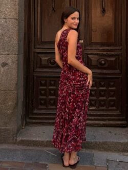Vestido Pétalo Tul Vino - Imagen 4
