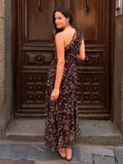 Vestido Pétalo Tul Marrón Chocolate - Imagen 4
