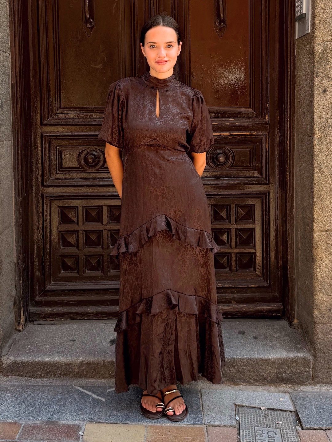 Vestido Sabine Marrón Chocolate