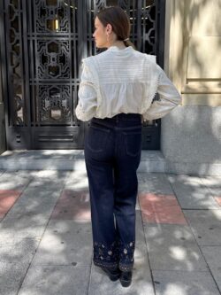 Blusa Romántica Entredós Marfil - Imagen 5