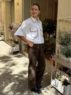 Jeans Wide Leg Chocolate - Imagen 4
