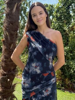 Vestido de Tul Floral Acuarela Azul - Imagen 6