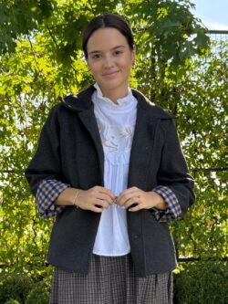 Chaqueta Gris Clásica Botones Carey