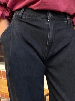 Jeans Wide Leg Negro Lavado - Imagen 2