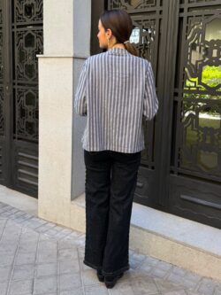 Chaqueta Alamares Rayas Azul Acero - Imagen 7
