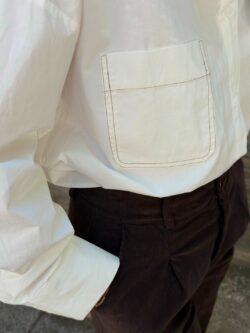 Camisa Lazada Pespunte Marfil - Imagen 3