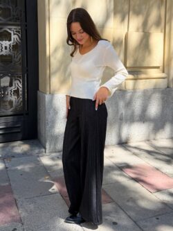 Pantalón Sastre Espiga Negro