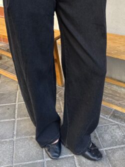 Jeans Wide Leg Negro Lavado - Imagen 3