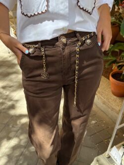 Jeans Wide Leg Chocolate - Imagen 2