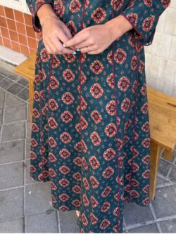 Vestido Largo Boho Verde Petróleo - Imagen 4