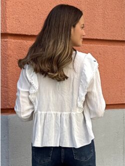 Blusa Romántica Volantes Marfil - Imagen 4